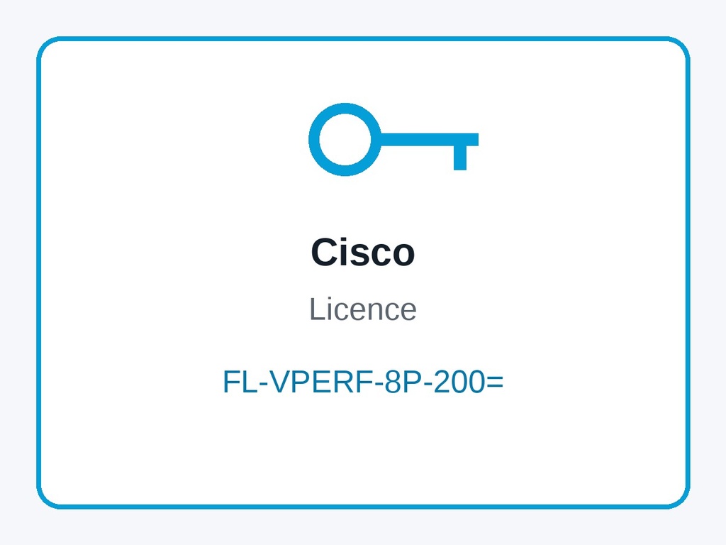Cisco FL-VPERF-8P-200= ISR 1100 8-Port IPsec Performance (VPERF) Licence, +200 Mbps