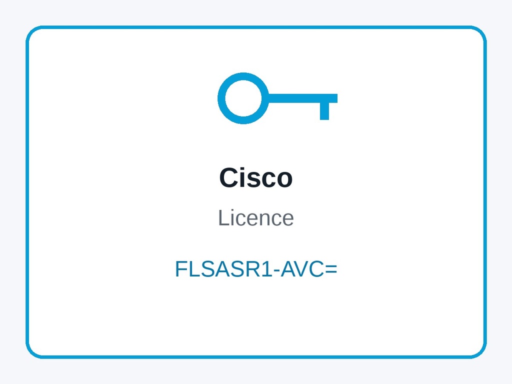 Cisco FLSASR1-AVC= ASR 1000 Application Visibility and Control (AVC) Licence (Paper PAK)