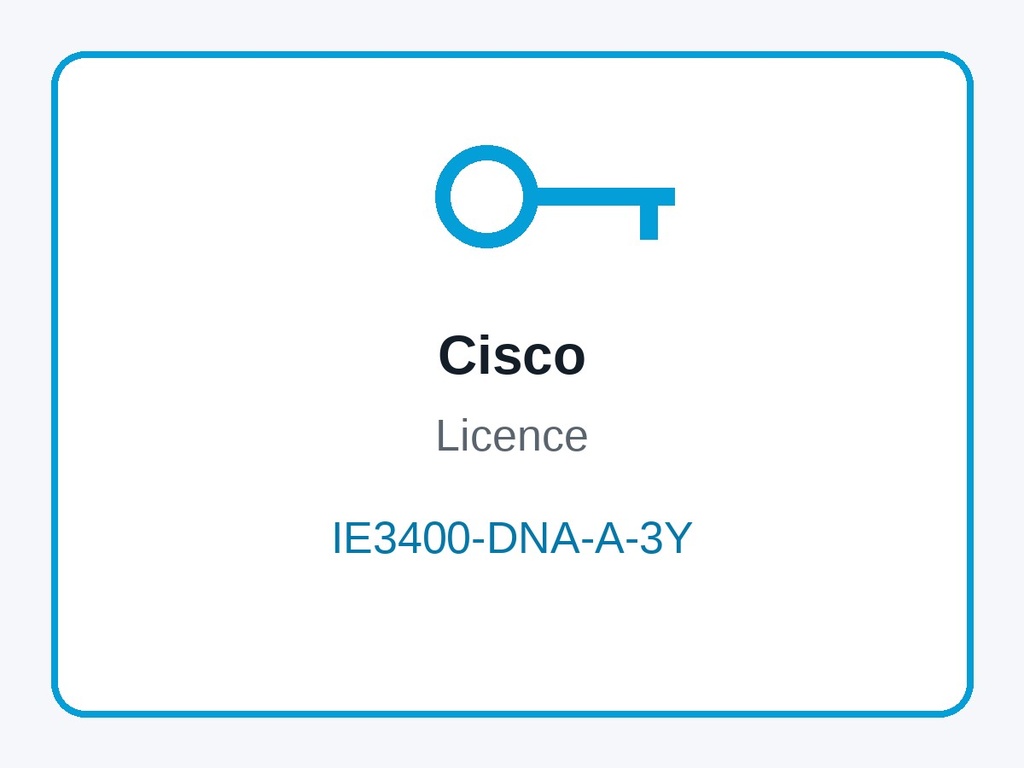 Cisco IE3400-DNA-A-3Y Cisco Catalyst Center DNA Advantage 3-Year Term Licence for IE3400 Rugged Switches