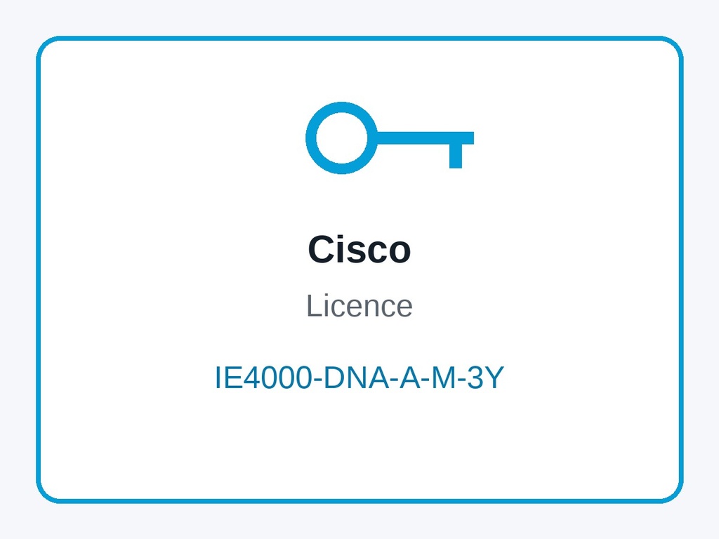 Cisco IE4000-DNA-A-M-3Y Cisco Catalyst Center DNA Advantage 3-Year Term Licence for IE 4000 Switches, Up to 24 ports