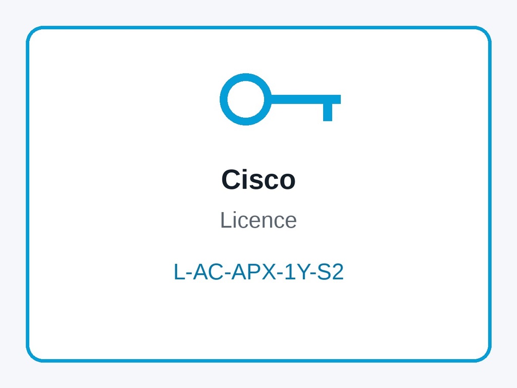 Cisco L-AC-APX-1Y-S2 Secure Client Premier (AnyConnect Apex) 1-Year Licence, 100-249 Users
