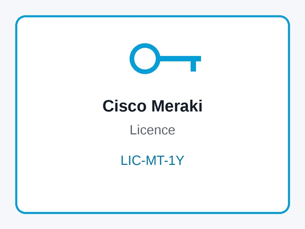 Cisco LIC-MT-1Y Meraki MT Sensor Enterprise Licence, 1 Year
