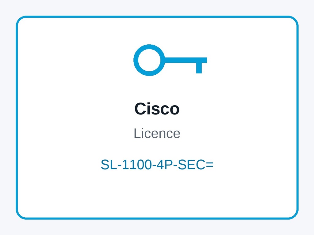 Cisco SL-1100-4P-SEC= ISR 1100 4-Port Security (SEC) Licence