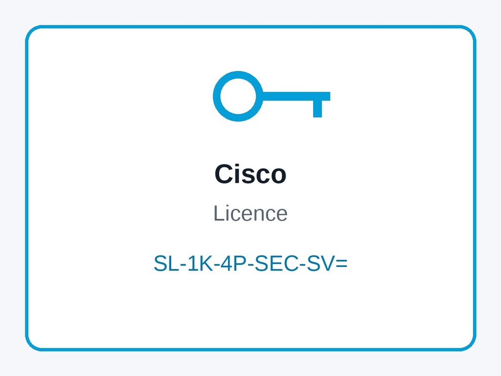 Cisco SL-1K-4P-SEC-SV= ISR 1100 4-Port Security (SEC) Licence, Smart Licensing