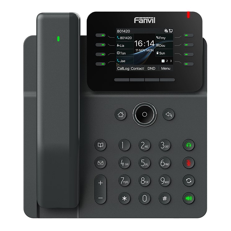 Fanvil V62 Pro Business IP Phone, Bluetooth Wireless Handset, 2.8-inch Colour Screen, 12 SIP Lines, PoE