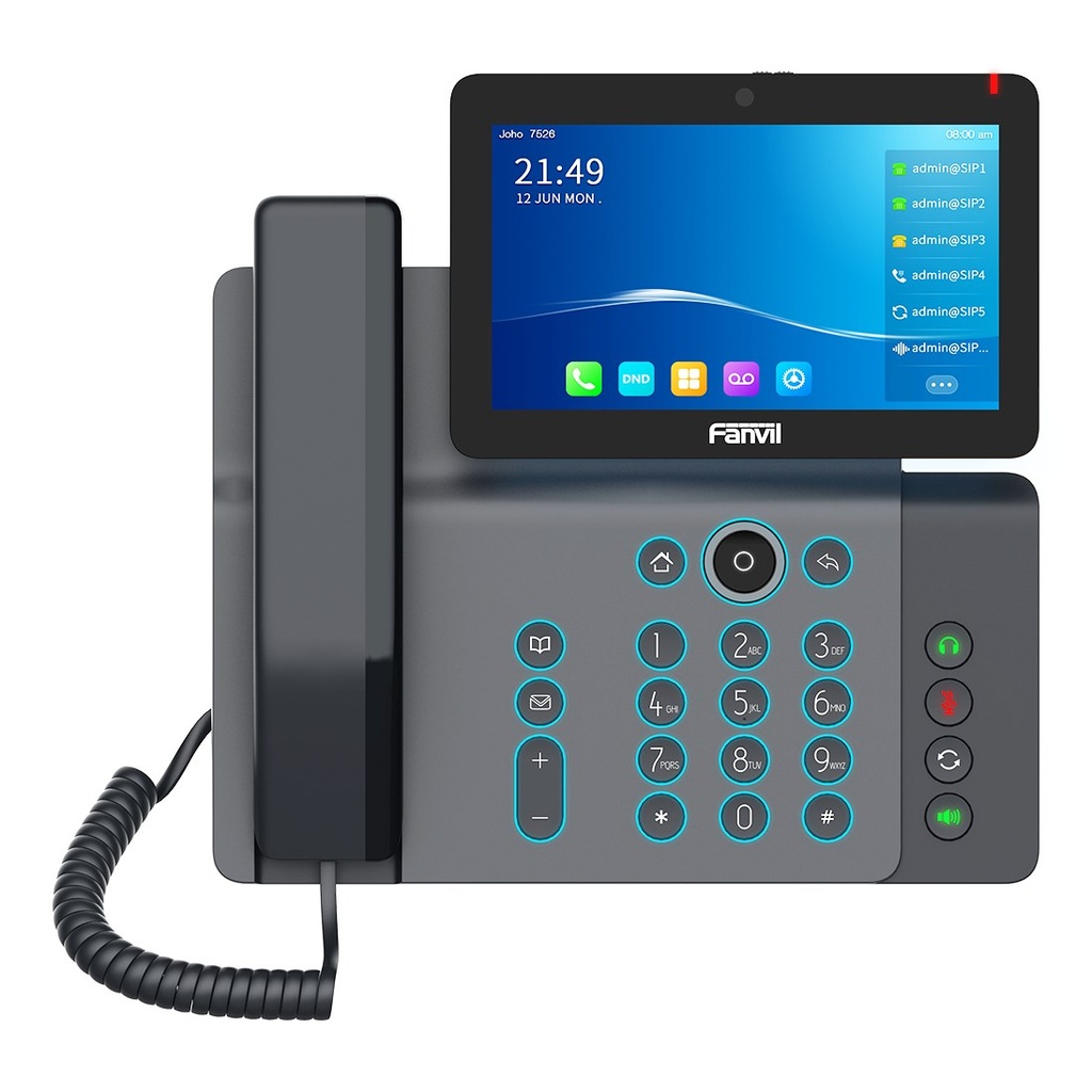 Fanvil V67 Flagship Smart Video Phone, 7-inch Adjustable Touch Screen, 5MP Camera, Android 9.0, 20 SIP Lines