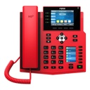 Fanvil X5U-R Red Enterprise IP Phone, 3.5-inch Colour + 2.4-inch DSS Screens, 16 SIP Lines, Bluetooth, PoE