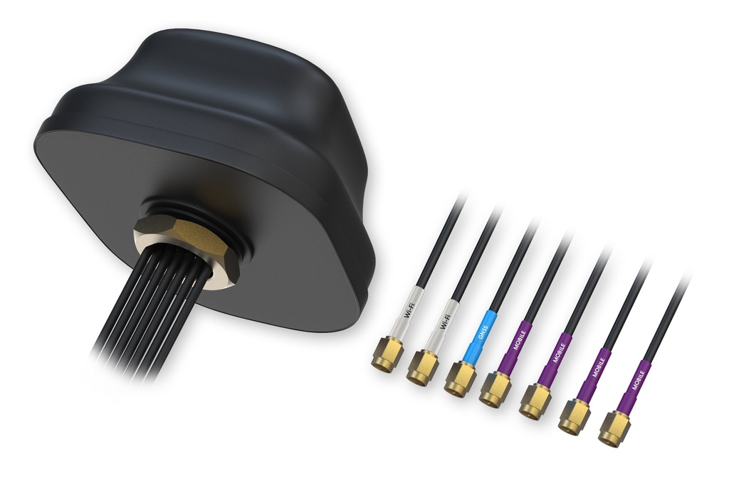 Teltonika PR1KC640 5G Combo MIMO Mobile/GNSS/Wi-Fi Roof SMA Antenna
