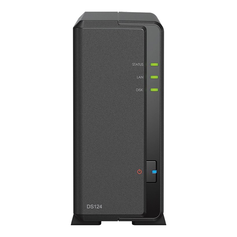 Synology DS124 1-Bay NAS Realtek RTD1619B Quad-Core 1GB DDR4 1GbE 2x USB 3.2 (Diskless)