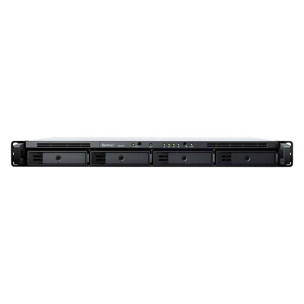 Synology RS422+ 4-Bay 1U Short-Depth Rackmount NAS AMD Ryzen R1600 2GB DDR4 ECC 2x 1GbE (Diskless)