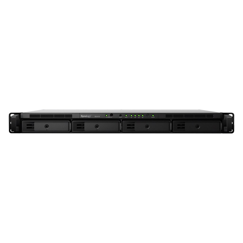 Synology RX418 4-Bay 1U Rackmount Expansion Unit for RackStation, eSATA (Diskless)