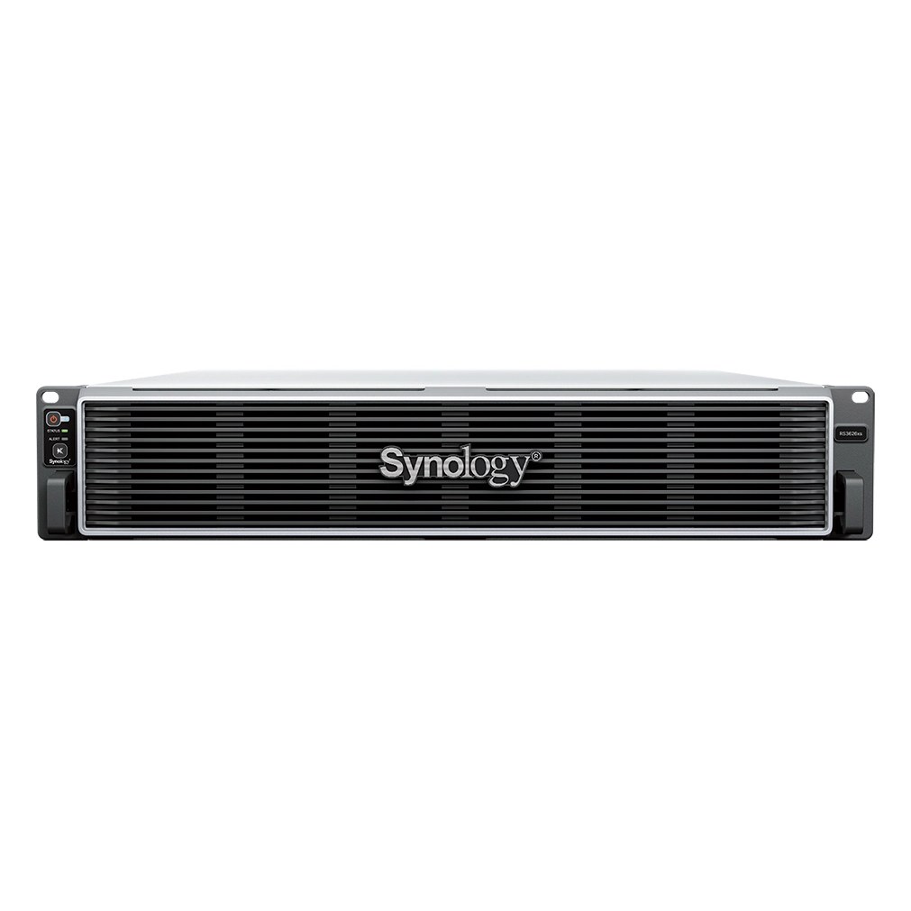 Synology RS3626xs 12-Bay 2U Rack NAS Xeon D-1726 8GB DDR4 ECC 2x 10GbE Redundant PSU (Diskless)