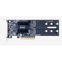 Synology M2D18 Dual M.2 SATA/NVMe SSD Adapter Card, PCIe 2.0 x8, 2280/2260/2242