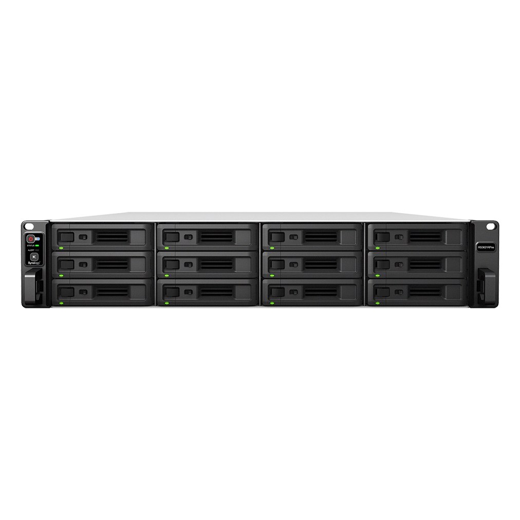 Synology RS3621RPxs 12-Bay 2U Rack NAS Xeon D-1531 8GB DDR4 ECC 4x 1GbE Redundant PSU (Diskless)