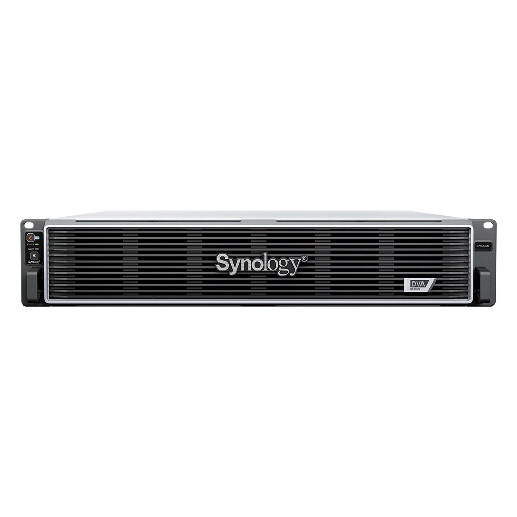 Synology DVA7400 12-Bay Rackmount Deep Learning NVR 100 Cameras 40 AI Tasks Dual 10GbE (Diskless)