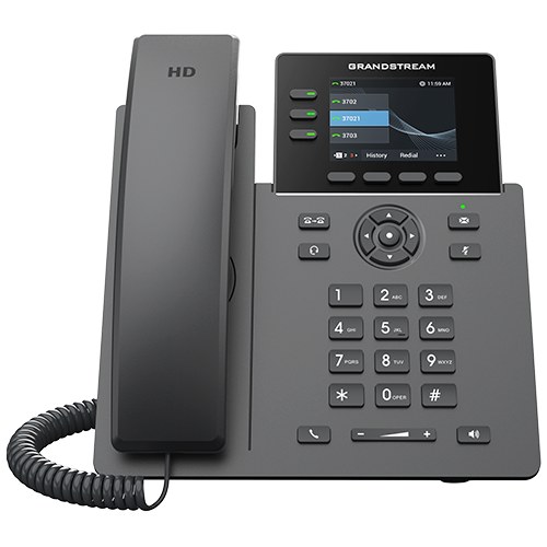 Grandstream GRP2611G 3-Line IP Phone 2.8-inch Colour LCD Gigabit PoE