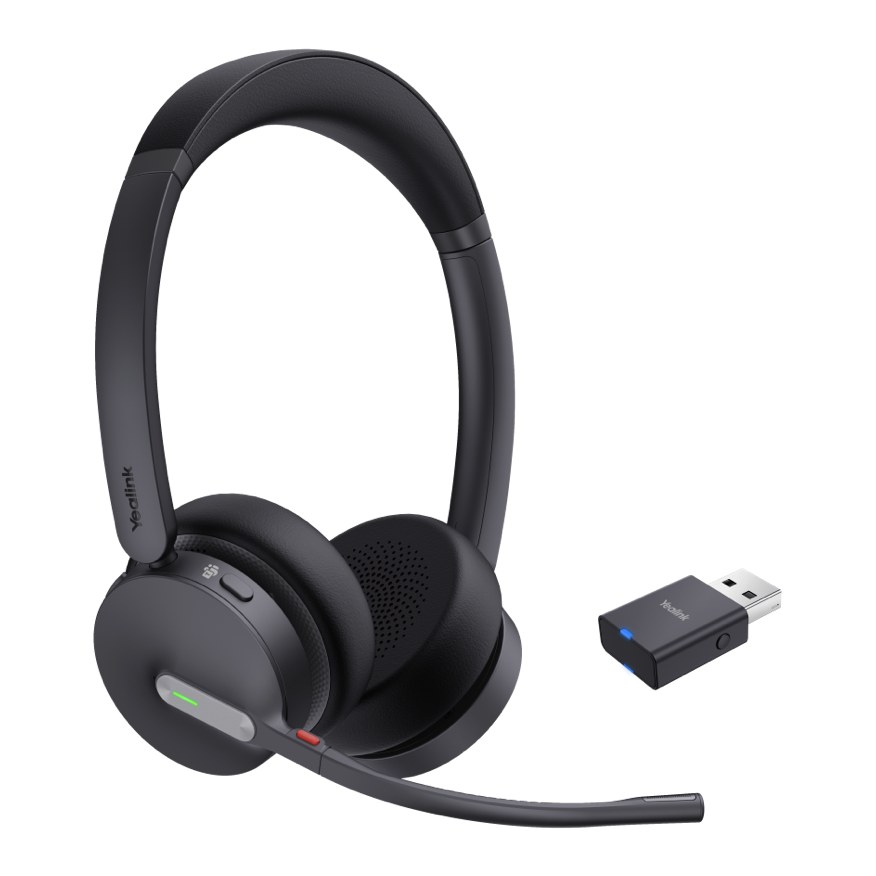 Yealink WH64-H-D-CH WH64 Hybrid Dual UC DECT and Bluetooth Wireless Headset with Charging Stand
