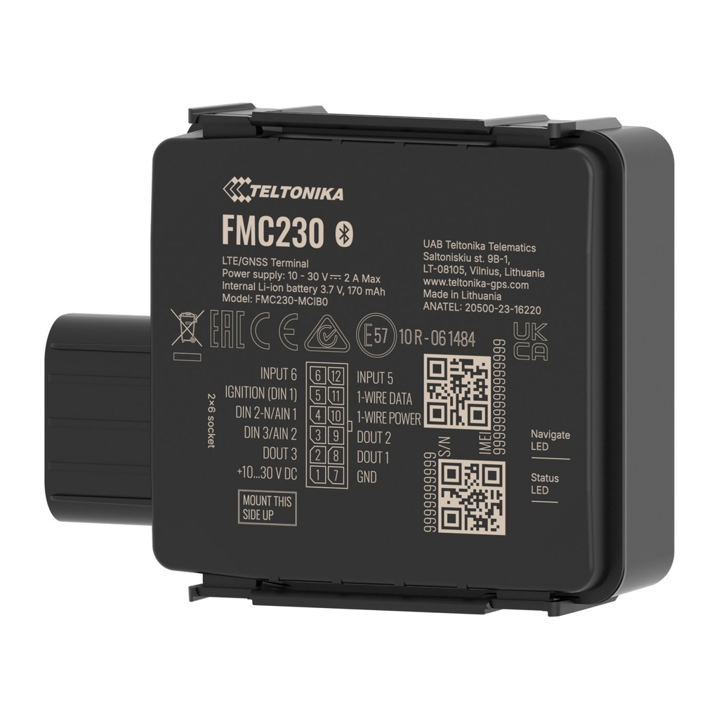 Teltonika FMC230 IP67 Water-Resistant 4G LTE Cat 1 GPS Tracker with Flexible Inputs