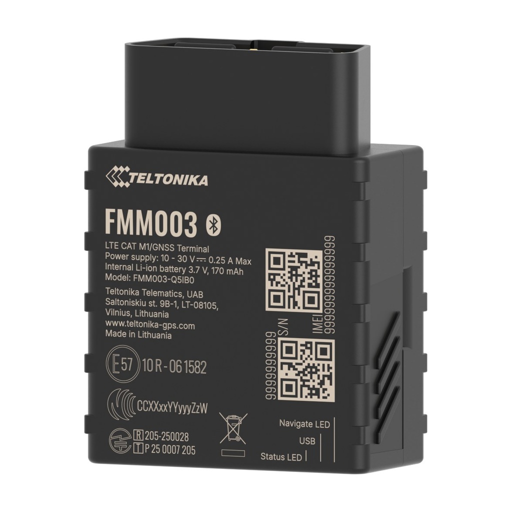 Teltonika FMM003 LTE Cat M1 OBDII Tracker with OEM Data Reading and Bluetooth