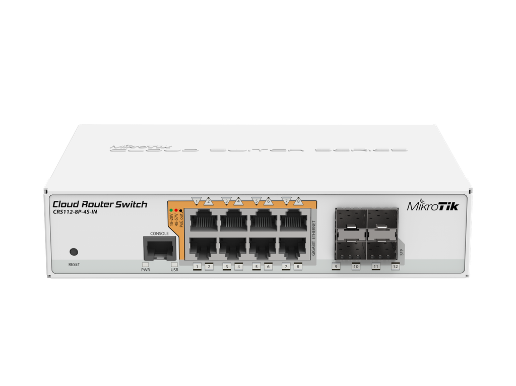 Mikrotik CRS112-8P-4S-IN Switch with POE-out RouterOS L5