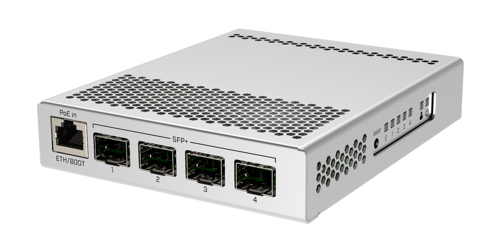 MikroTik CRS305-1G-4S+IN 4 SFP+ and 1Gigabit Ethernet Ports Dual DC Inputs and POE