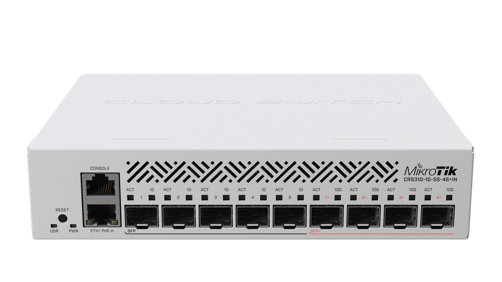 Mikrotik CRS310-1G-5S-4S+IN Cloud Router Switch with RouterOS L5 license