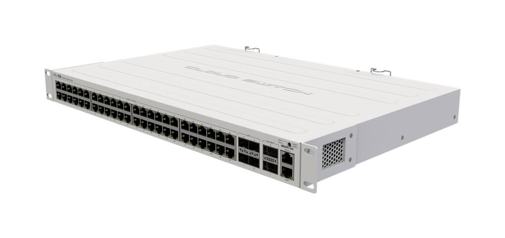 MikroTik CRS354-48G-4S+2Q+RM 48 Port Gigabit switch 4 x SFP+ cages 2 x 40G QSFP+ 1U rackmount Dual boot