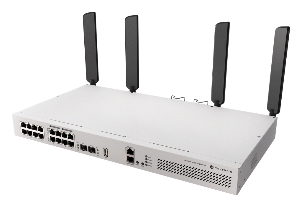 MikroTik CRS418-8P-8G-2S+5axQ2axQ-RM 8x 1G POE, 8x 1G, 2x 10SFP With 4x4 Wifi
