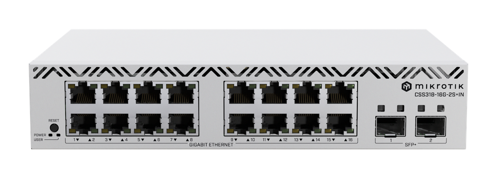 MikroTik CSS318-16G-2S+IN 16 port Gigabit Ethernet switch 2x SFP+