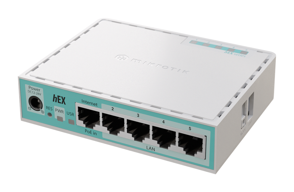 Mikrotik E50UG - hEX Dual-Core 950 MHz CPU 512MB 5 Gigabit OS L4 PSU