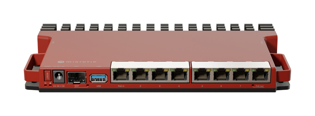 Mikrotik L009UiGS-RM  PoE in out, 8xGBe, 1x2.5G SFP, 2 Core Arm CPU