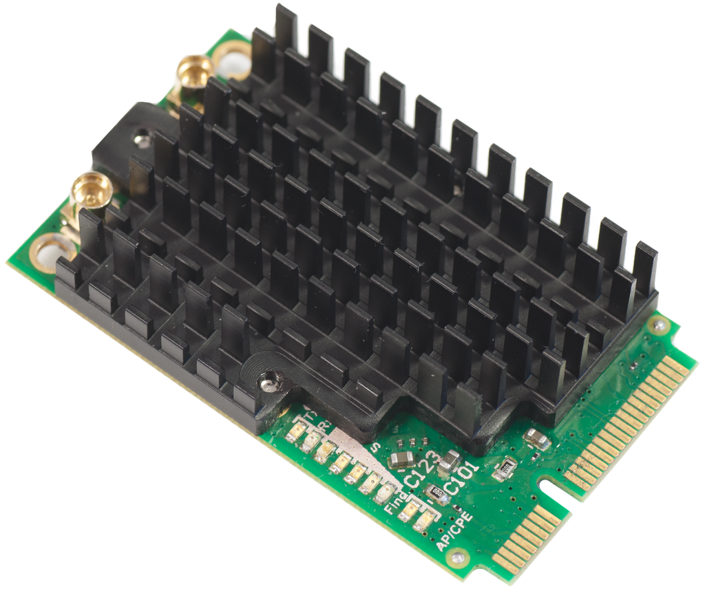MikroTik R11e-2HPnD 802.11b/g/n High Power miniPCI-e card with MMCX connectors