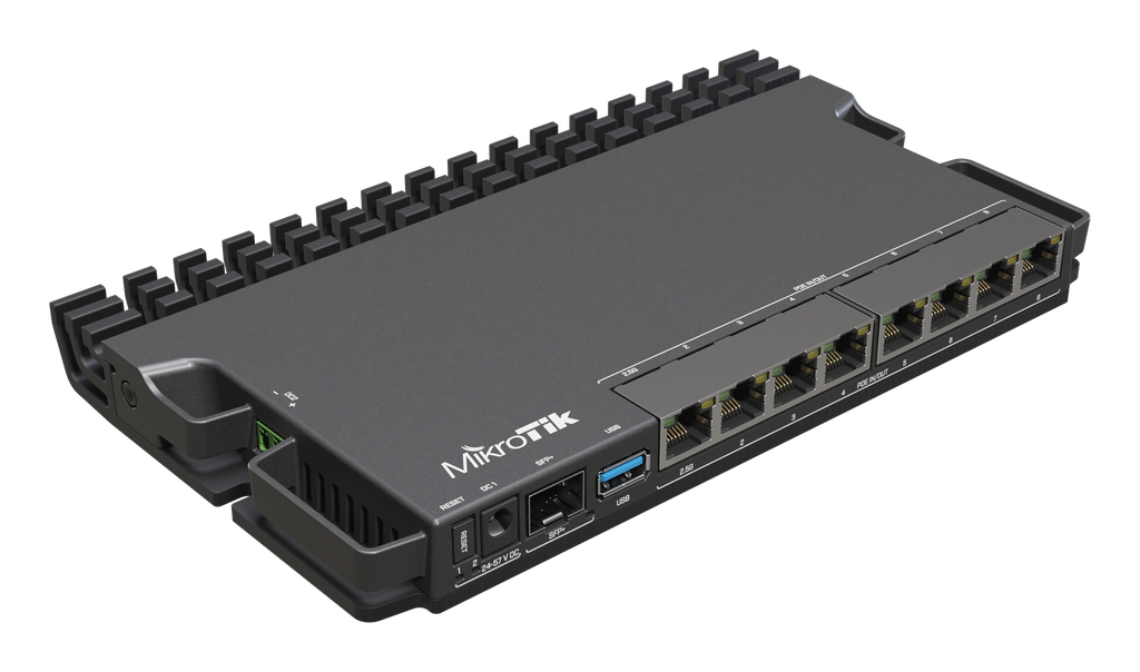 Mikrotik RB5009UPr+S+IN 8 x POE Out/In, 4x 1.4 GHz, 7x Gbit LAN, 1x 2.5Gbit Lan, 1x SFP+, 1GB NAND