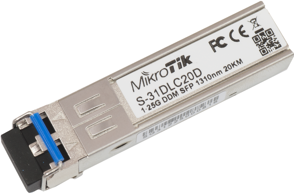 MikroTik S-31DLC20D SFP module 1.25G SM 20km 1310nm
