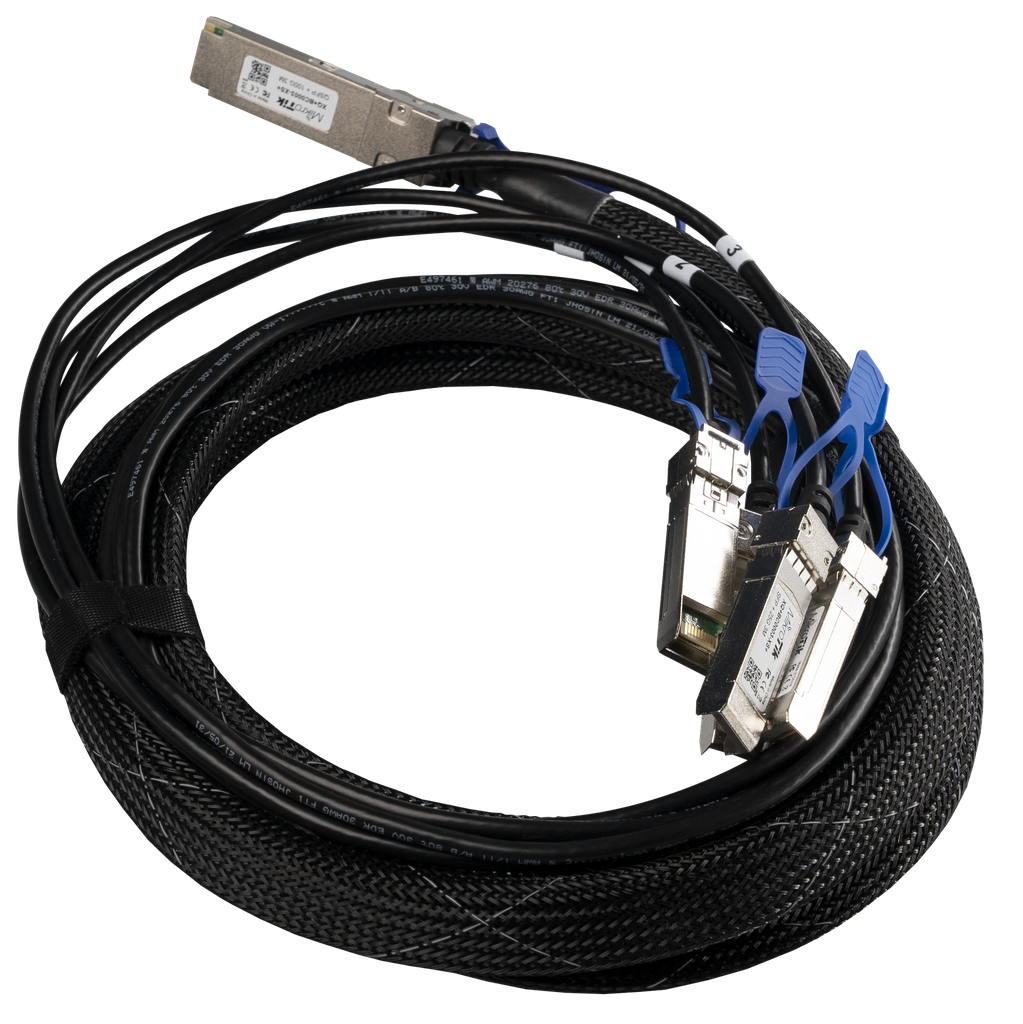 MikroTik XQ+BC0003-XS+ Break out Cable 100G QSFP28 to 4 x 25G SFP28 or 40G QSFP+ to 10G SFP+, 3m
