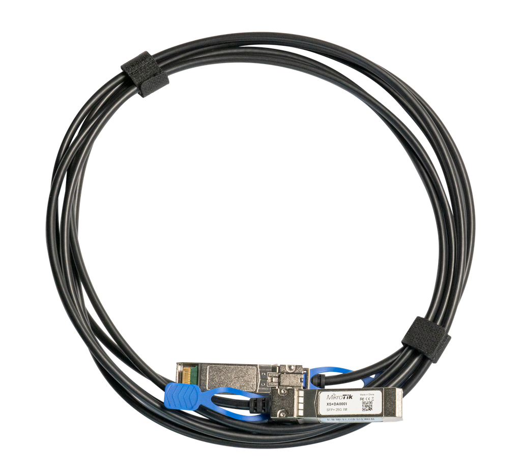 Mikrotik XS+DA0001 SFP 1G, SFP+ 10G, 25G SFP28 direct attach cable, 1m