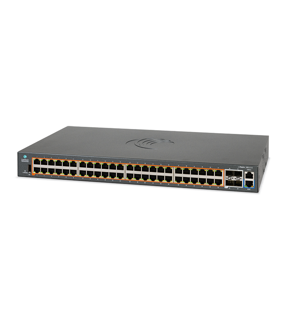 Cambium Networks MXEX2052GxPA00 cnMatrix EX2052-P, Intelligent Ethernet PoE Switch, 48 1G and 4 SFP+ Fixed 540 - AU Power cable included