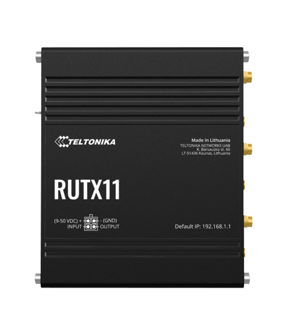 Teltonika RUTX11 LTE-A Cat6 cellular IoT 802.11ac Router with Dual SIM