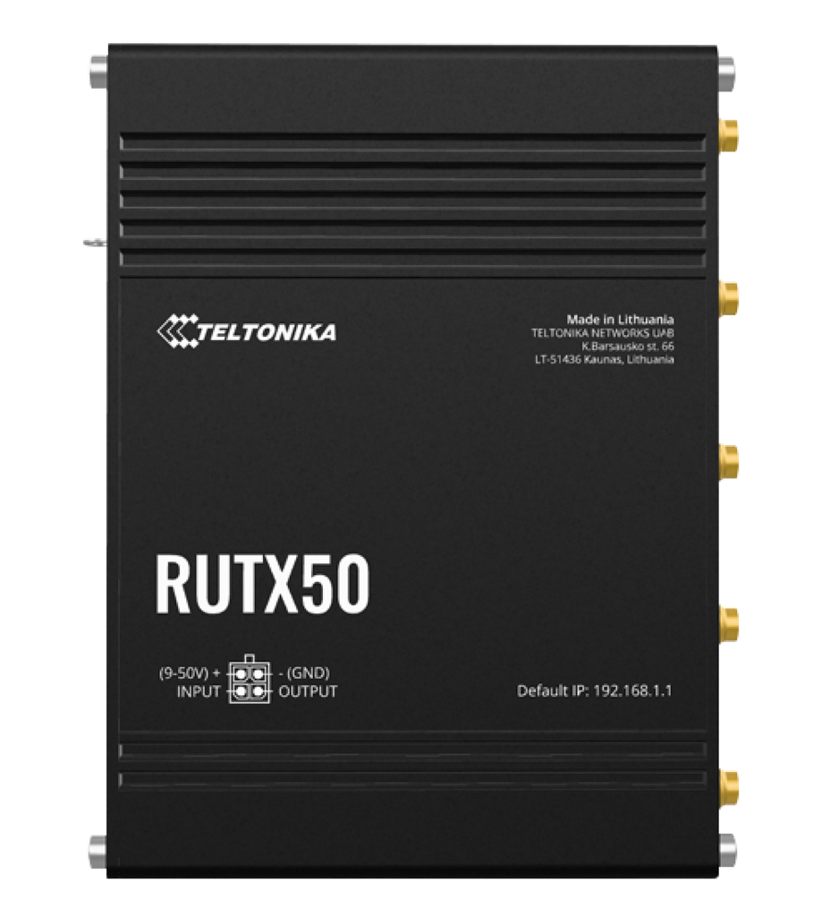 Teltonika RUTX50 DUAL SIM CELLULAR 4G/LTE/5G GIGABIT WI-FI BROADBAND ROUTER WITH I/O AND GPS
