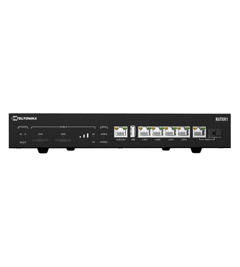 Teltonika RUTXR1 Enterprise Rack Mountable Gigabit LTE Cat6 Router with SFP and Redundant Power Supply