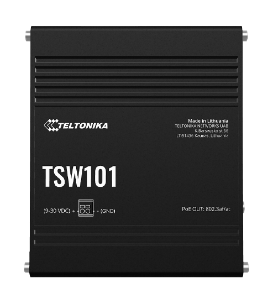 Teltonika TSW101 Unmanaged Automotive POE+ Switch DC input