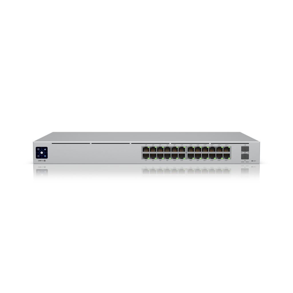 Ubiquiti USW-Pro-24-POE Gen2 UniFi 24 Port Gigabit Switch with 802.3bt PoE, Layer3 Features and SFP+