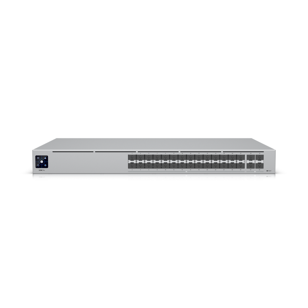 Ubiquiti USW-Pro-Aggregation Switch Hi-Capacity Aggregation – 28x 10G SFP+, 4x 25G SFP28, Layer 3