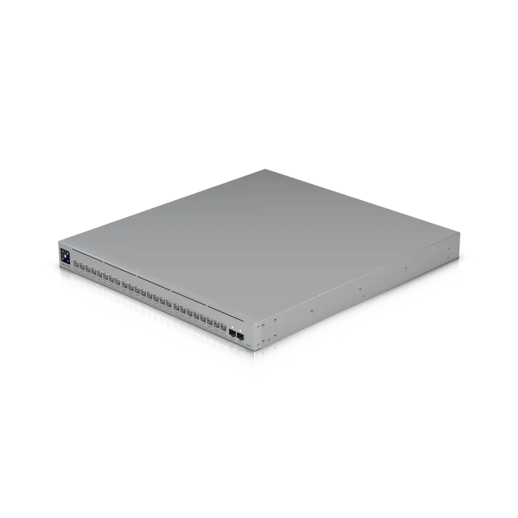 Ubiquiti USW-Pro-XG-24-PoE UniFi Professional-grade, 24-port Layer 3 Etherlighting™ PoE+++ switch with (16) 10 GbE, (8) 2.5 GbE, (2) 25G SFP28 ports