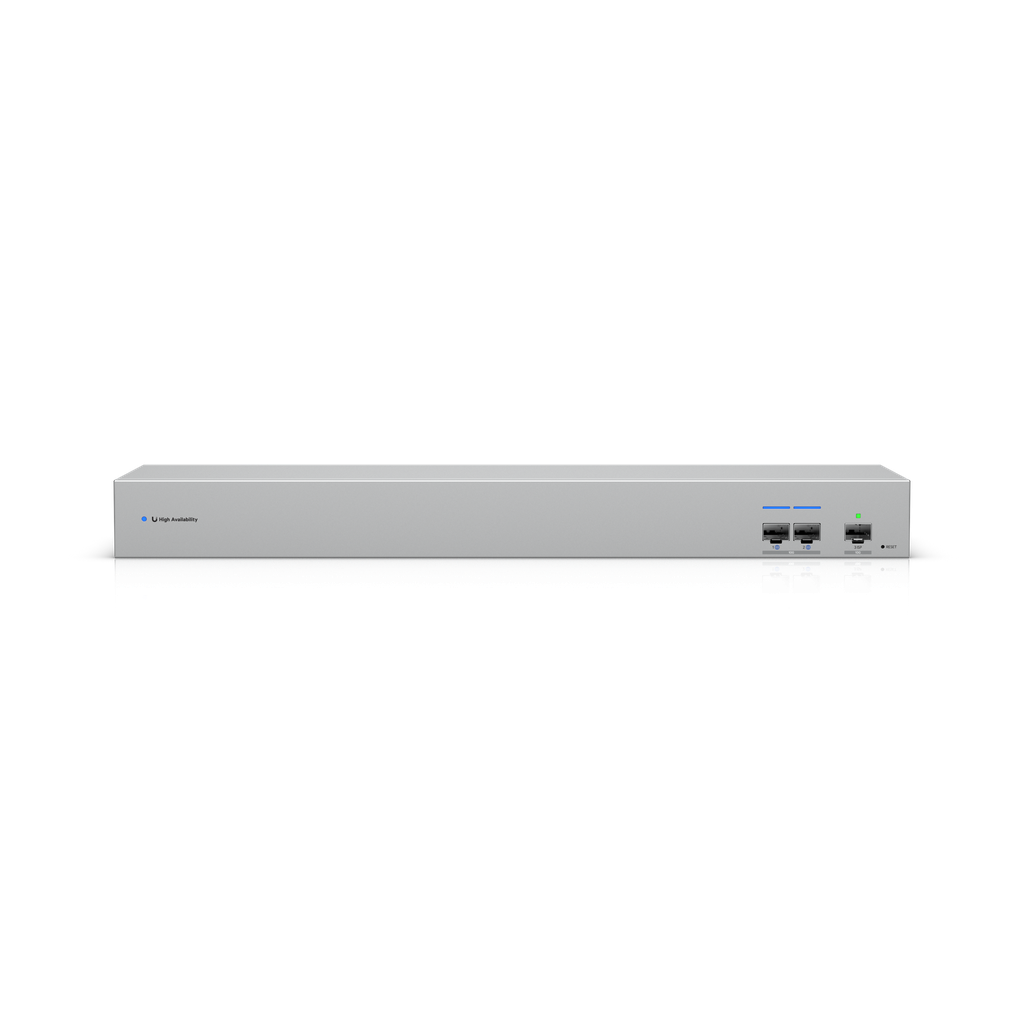 Ubiquiti USW-WAN UniFi 10G SFP+ WAN Switch linking two Shadow Mode High Availability UniFi Gateways to a single ISP