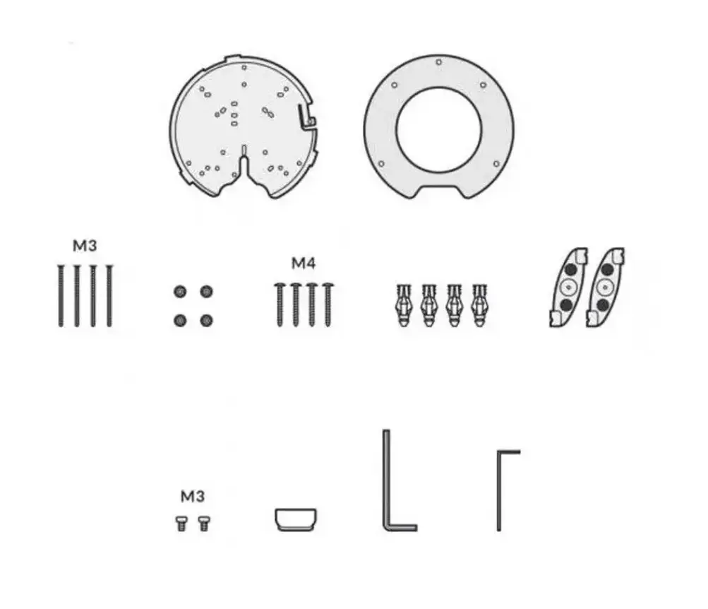 Ubiquiti Unifi-AP-L-Mounting-Kit Suit UAP-AC-PRO, U6-Pro, U7-Pro, U6-LR Mounting Kit