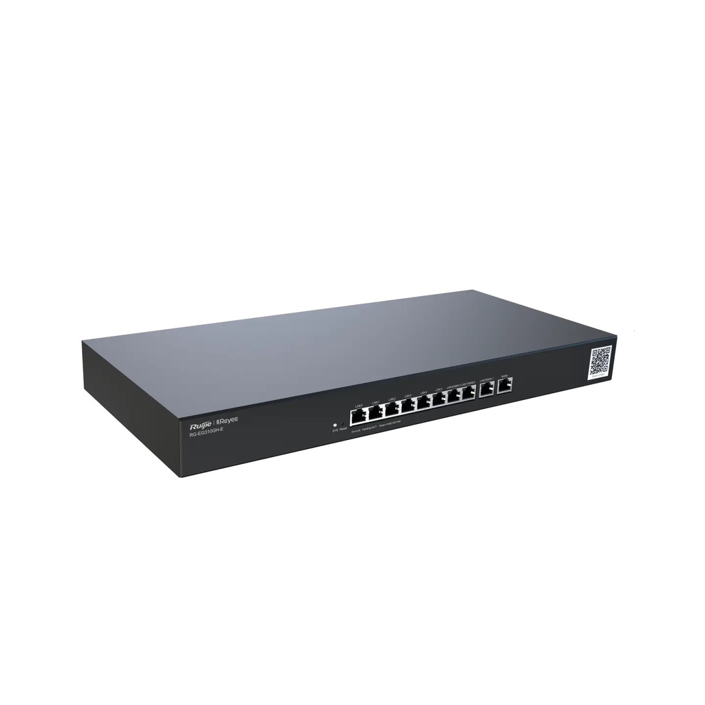 Ruijie RG-EG310GH-E Reyee 10-Port Gigabit Cloud Managed Rack-Mount Office VPN Router, Up to 4 WAN