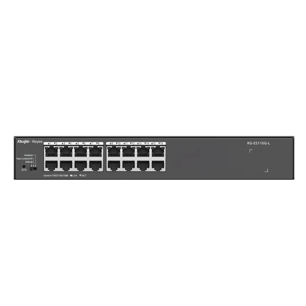 Ruijie 16-Port Gigabit unmanaged Switch, 16 Gigabit RJ45 Ports