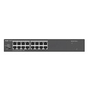 Ruijie RG-ES116G-L 16-Port Gigabit Unmanaged Switch, 32 Gbps, Fanless Metal, Desktop or Rack Mount