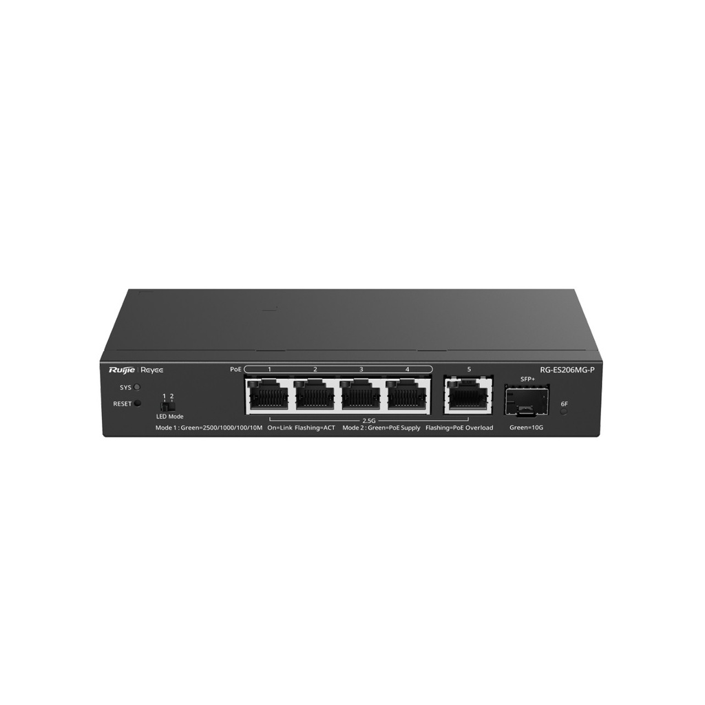 Ruijie 4-Port 2.5G PoE+ with 1 x 2.5G Port and 1 x SFP+ Port Cloud Managed Switch, 70 W
